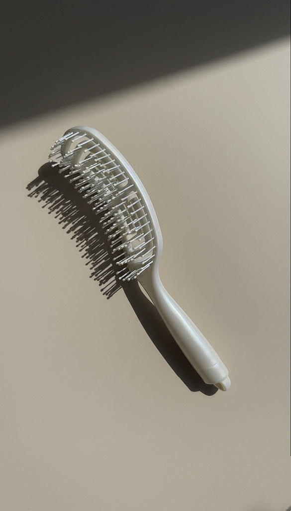 Flexibele Anti-Klit Haarborstel – Diamond Milky White