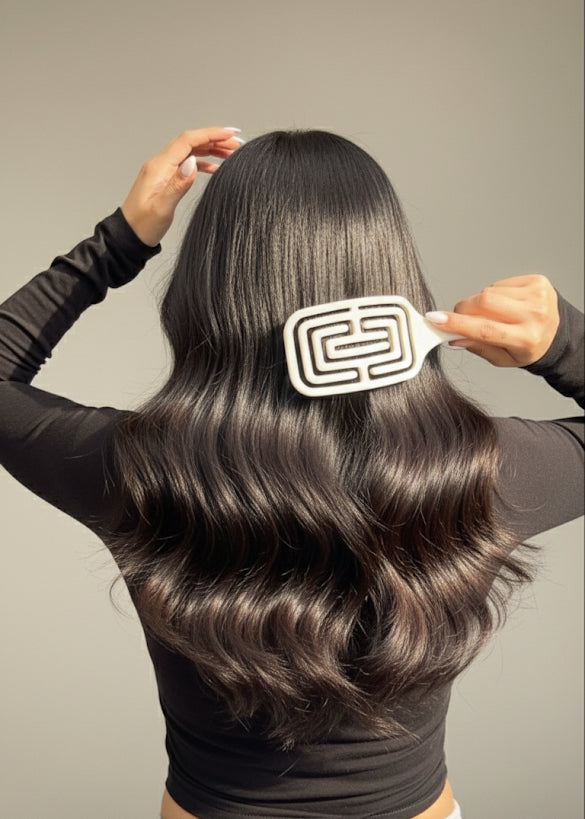 Flexibele Anti-Klit Haarborstel – Diamond Milky White